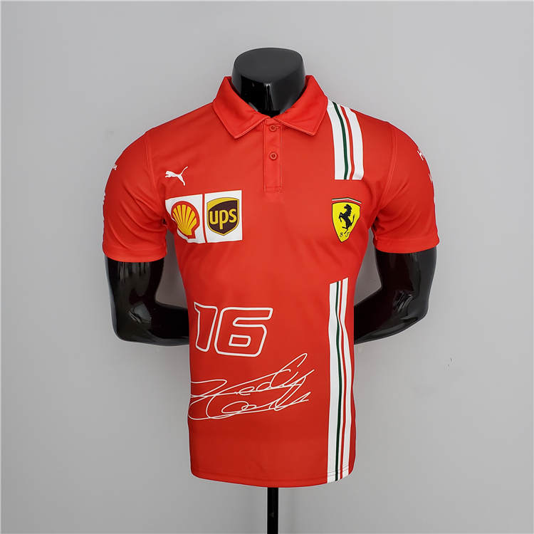 2022 F1 Ferrari Red Racing Polo Shirt | Soccer777